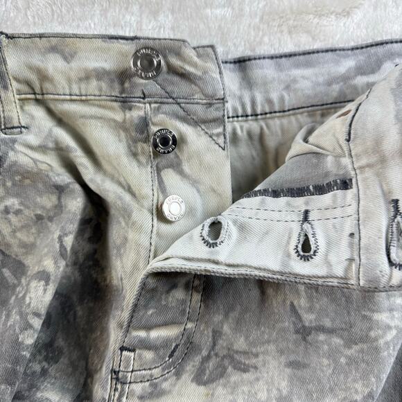 Purple Brand Slim Fit Jeans Men’s 36 Low Rise Button Fly P001 Gray Distressed - Picture 10 of 13